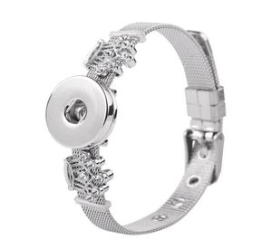 Charm Armbänder Edelstahl -Schnappknopf -Knopfversorgungssturm Klee Charm Schmuck für Frauen oder Girl5076072