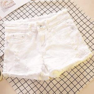 Kadın seksi kot pantolon yaz ganimet mini denim kısa bayanlar rahat jean beyaz siyah feminino s-3xl 240418