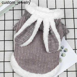 Dog Apparel Cozy Pet Clothing Warm Clothes Cute Coat For Dogs Cats Ear Decor Cold Weather Soft Comfortable Jacket