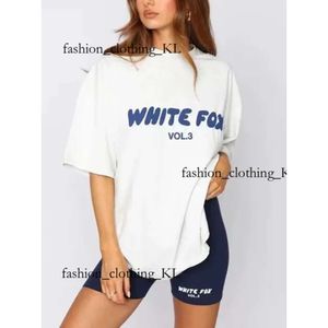 Women White Foxx Krótkie rękawowe T-shirt Summer Summer Short Rleeve Męskie damskie koszulki Whiteshoes moda moda swobodny druk europejski biały bluza z kapturem Foxx 348