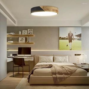 Światła sufitowe LED Light Run Mount 12 cali/30 cm 24w sypialnia Oprawa z okrągłym drewnem ciepłe białe 3000K nie jest ściemalne