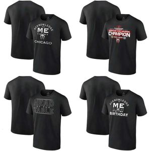 T-shirts Men's Mens Fanatics Branded Black Roman Reigns Head of the Table T-shirt Summer Short Sleeve Casual Children Clothes Tops Clos