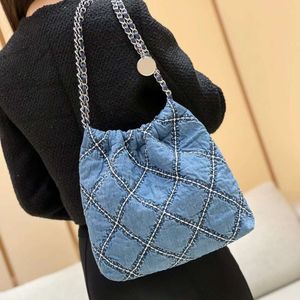 designer beach toiletry bag chenel Danning denim shoulder bag crossbody bag 22bag garbage bag large capacity tote bag for women