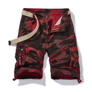 Summer outdoor European and American style multi pocket shorts mens loose casual 5 point camouflage work shorts 240416