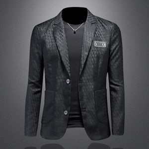 2024 년의 세련된 양복 디자이너 남자 정장 뾰족한 옷깃 크기 M-5XL을 가진 맞춤형 비즈니스 캐주얼 복장