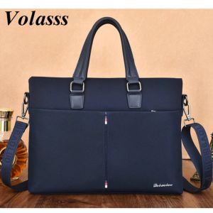 Briefcases Volasss High Quality Male Business Briefcase For Men Handbag Oxford Men's Shoulder Computer Bag For Office Work Bags Sac Homme