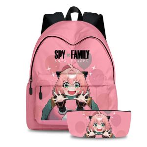 Borse 3pcs/set Spy X Famiglia Anya Forger Anime Primary School Backpacks Bambini impermeabili per bambini Bags Girls Travel Backpack Bag