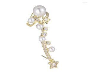 Stud Earrings Bettyue Fashion Ear Bone Clip Irregular Design Cubic Zircon Earring With Pearl For Women Modern Style Fine Jewelry3463477