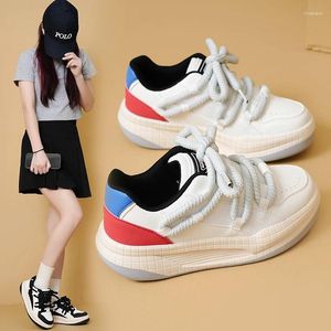 Casual Shoes Spring And Autumn Small White Classic Contrast Color Flat Heel Thick Sole Student Female Model -M1511