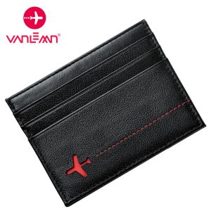 Inhaber ID -Kreditkartenhalter RFID Slim Wallet Echt Leder Kreditkarten Geldbörsen Geldkarteninhaber Fall für Männer Frauen Kartenabdeckung