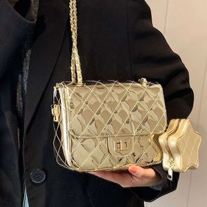 кошелек Diane Bag Chenel Star яркая кожаная цепь женская сумка Tiktok Gold Silver