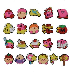 Anime charms wholesale childhood memories pink elf knife funny gift cartoon charms shoe accessories pvc decoration buckle soft rubber clog charms fast ship