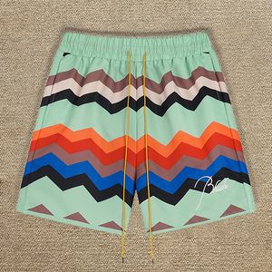 Striped Color Shorts Men Women Best Quality Drawstring Shorts