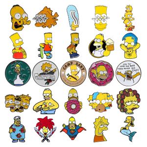 Bags Funny Cartoon Character Pin Dripping Oil Pins Accessories Clothing Backpack Alloy Brooch Enamel Lapel Pins Badge Wholesale