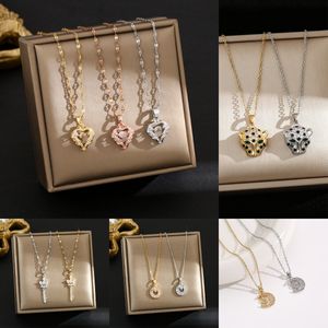 24ss Designer's 20 women's necklaces plated with 18k gold, suitable for weddings, social gatherings, and high-quality necklaces.Heart of the Ocean.