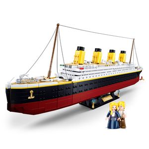 ビルディングブロック互換性のあるモデルボーイパズルアセンブリクルーズ船大きな船おもちゃ