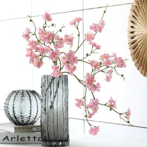 Flores decorativas Flor de cerejeira Blossom Artificial Bouquet Arch Floral Arch Cenário Garland Central Piece Central Printing Artistic Artistic