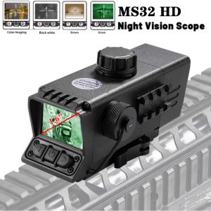 Cameras Ms32 Hd Digital Infrared Night Vision 3.5x32 Camera Red Dot Sight 5 Reticle Holographic Observation Shooting Scope for Hunting