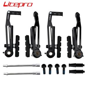 Luci Litepro 415 Bike pieghevole V Freno pinza da 110 mm in lega di alluminio ultraleggera freno a braccio lungo 451 freno a ruota