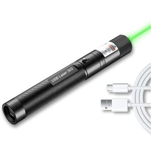 Escopos táticos altos poderosos lasers verdes USB Ponteiro Militar que ardente Acessórios de caça à luz de luz Cat Toy Torch Sight Laser Pen