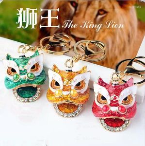 Chaveiros de pintura chinesa pingente pingente de carro artesanal antigo cinco imperadores, keyrings hastes