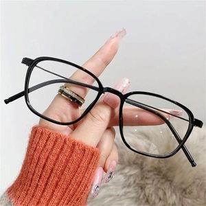 Sunglasses Ultra-light Anti-UV Blue Rays Glasses Retro Vision Care Transparent Frame Flat Mirror Eyewear PC Eyeglasses For Women Girls