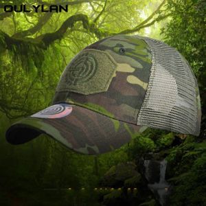 Kapelusze wędrówki Wspinaczka okrągła czapka baseballowa Outdoor Army Tactical Cap Sports Sports Hunting Turing Sunshade Hat Hat Mesh oddychające czapki