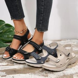 Scarpe casual 2024 Donne zeppe estive spiaggia non slittata aperta sandali traspiranti stile sport