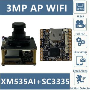 Камеры IP беспроводной Wi -Fi 3MP 2288*1288 XM530AI+SC3335 IP -камера Поддержка модуля 128G MINI SD CARD TWOWAY AUDIO IRC P2P Cloud ICSEE