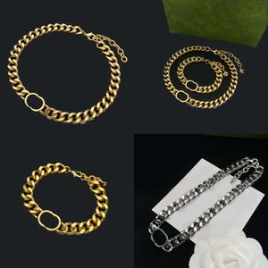 Smycken halsband Nytt designer halsband och armband choker för unisex bokstäver armband guldkedja leverans rostfritt stål charm halsband s s s s s