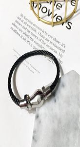 Hästsko armband magnetlås stål armband titan stål rostfritt minimalistisk stil mode lyxdesigner smycken för kvinnor4943263