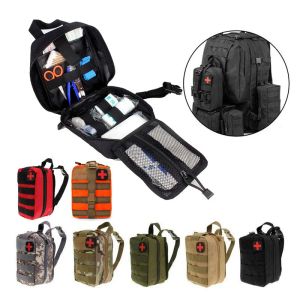 Pacote para o ar livre Kit de primeiros socorros de socorro tático Molle Molle Medical Bag Militar EDC Resgate Pacote Pacote de caça de caça Saco de sobrevivência de escalada