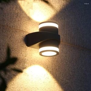 Vägglampa 10W LED -ljus aluminium utomhus vattentät trädgård veranda uteplats åt sidan korridor ytterdörr fixtur