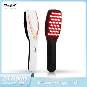 Shampoconditioner Ckeyin 3 in 1 Electric Wireless Infrared Ray Massage Comb Hair成長3モード振動ヘッド頭皮マッサージ剤脱毛ケア