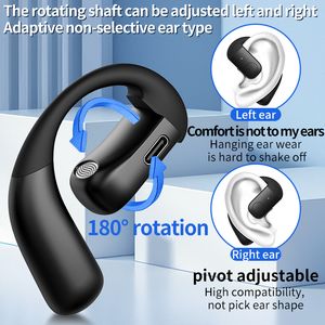 Enkel örat trådlöst Bluetooth-kompatibla hörlurar i örat samtalsljud avbrytande affärsörlurar med mikrofon