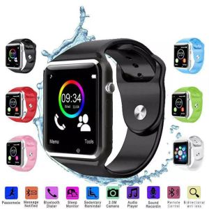 Pulseiras A1 Smart Watch Freqüência cardíaca Monitor SIM Card chamado Fitness Tracker Watches for Men Women Waterperperpper Band Bracelet para Android iOS