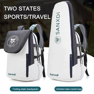 Backpack Holds 3 Rackets Tennis Large Capacity Badminton Bag Waterproof For Tennis/Pickleball/Badminton/Squash Sports