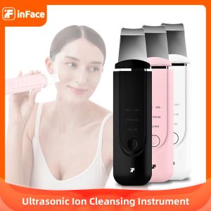 Instrument Inface Skin Scrubber Ultrasonic Face Cleaner for Skin Care Beauty Health Massager Blackhead Remover Facial Cleanser Hine