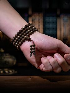 Strand Natural Indonesia Tarakan Agarwood Buddha Beads Bracelet Old Materials Eaglewood 108 Women's And Men's