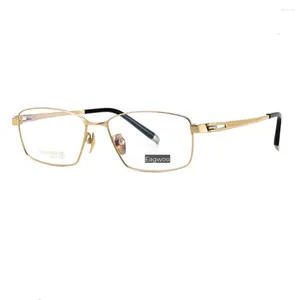 Sunglasses Frames Pure Titanium Eyeglasses Designed Optical Frame Prescription Spectacle Full Rim Glasses Wide 56mm 145mm Long Temple