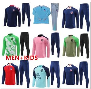 2024 2025 Erwachsene Kinder Atletico Madrids Tracksuit Soccer Training Anzug 24 25 Madrids Tracksuits Camiseta de Fußballjacke Sportswear Chandal Futbol Survetement