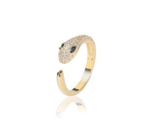 fashion goldplated open ring women ring micro inlaid white zircon women039s jewelry with ring box and bag gift 99439819561793