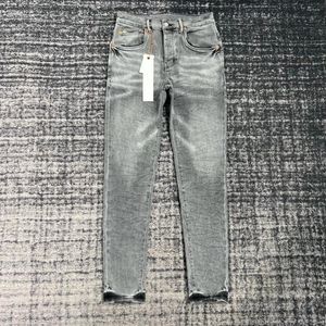 Frauen Jeans höchste Qualität grau gewaschener Retro Slim Stretch Freizeithose