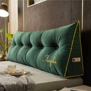 Kissenkissen/dekoratives Kissen echte europäische abnehmbare Nacht -Veletkissen Dreiecksbett Rückenlehne für ein paar weiche Taillen großes Sofa h