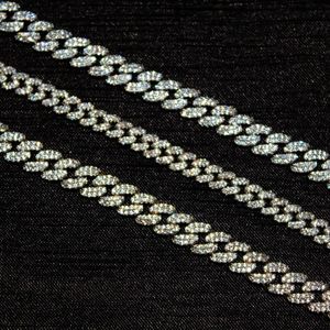 Hip Hop Jewelry Sterling Silver 8mm 6mm Miami Iced Out Cuban Link Chain Armband Moissanite