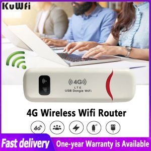 Routery Kuwfi 150Mbps 4G LTE USB WiFi Router Routerze bezprzewodowy Modem Dongle SIM Pocket Hotspot do Office Office WiFi pokrycie Wi -Fi