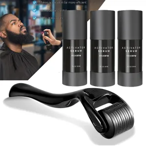 Shampoo&Conditioner Beard Oil/serum Derma Roller Kit for Face, Beard, Mustache and Hair Growth