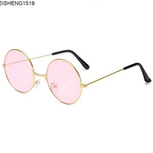 Sunglasses Retro Round Woman Brand Designer Sun Glasses for Alloy Mirror Female Black