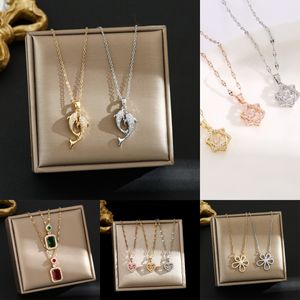 24ss Designer's 20 women's necklaces plated with 18k gold, suitable for weddings, social gatherings, and high-quality necklaces.