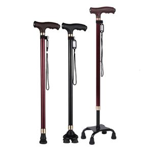 Niezlipowe sztyfierki dla starszych wysuwanych aluminium stopowa wielofunkcyjna laska z LED Light Old Men Crutch 240412